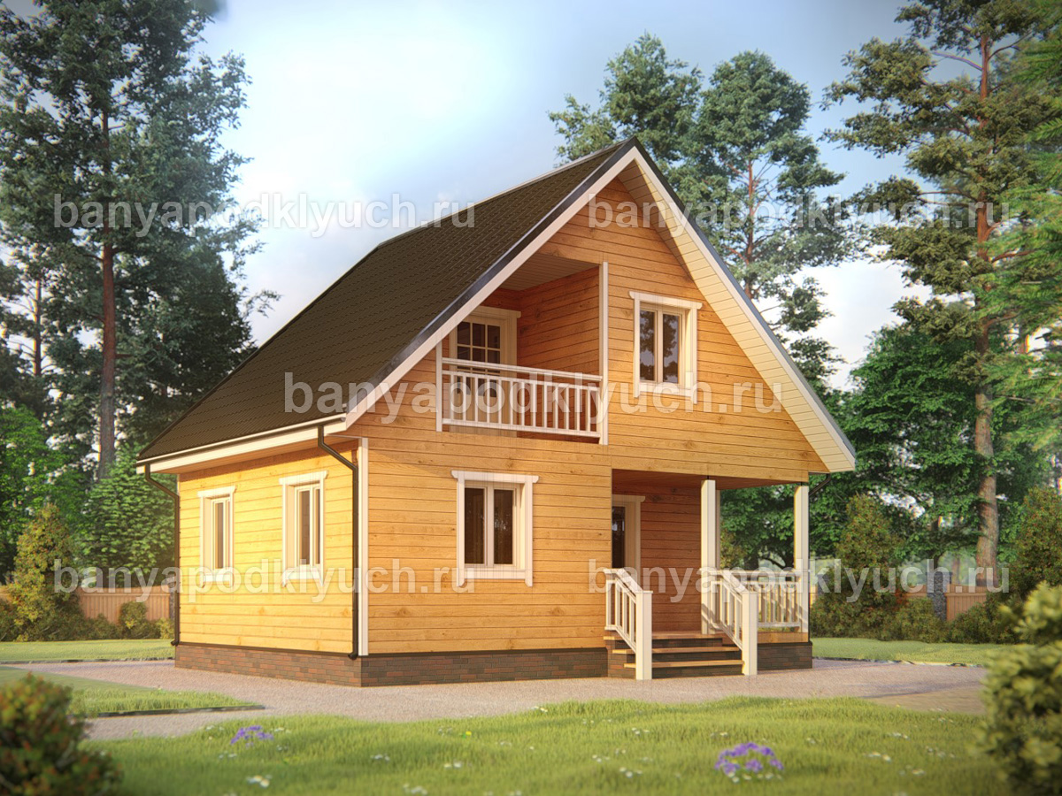 Баня из бруса 8x6 м Баня из бруса 8x6 м