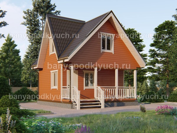 Каркасная баня 6 на 6 м